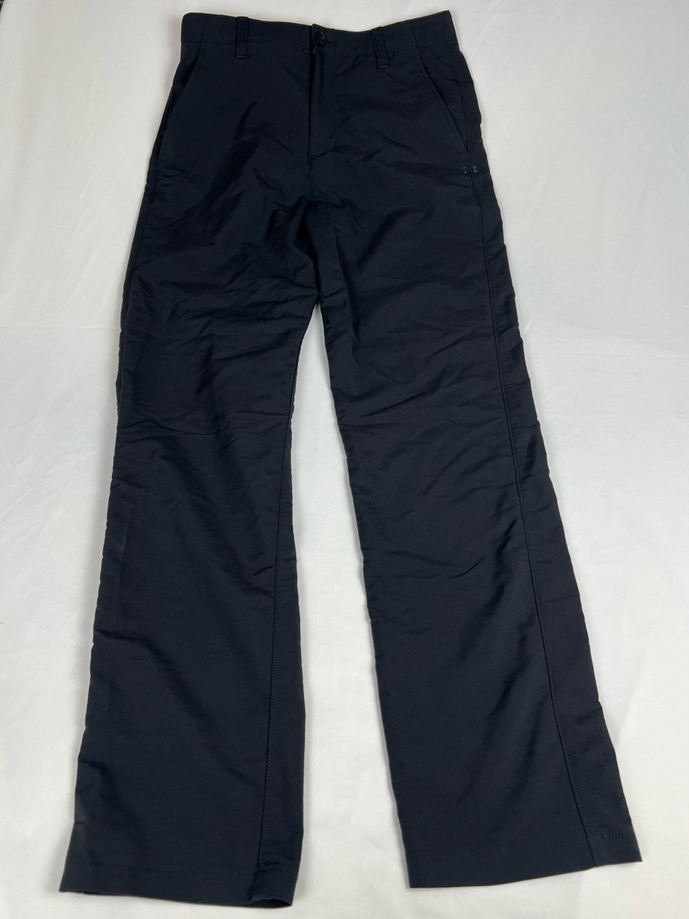 Under Armour Boys Sz 18 Black Dress Pants Slacks EUC